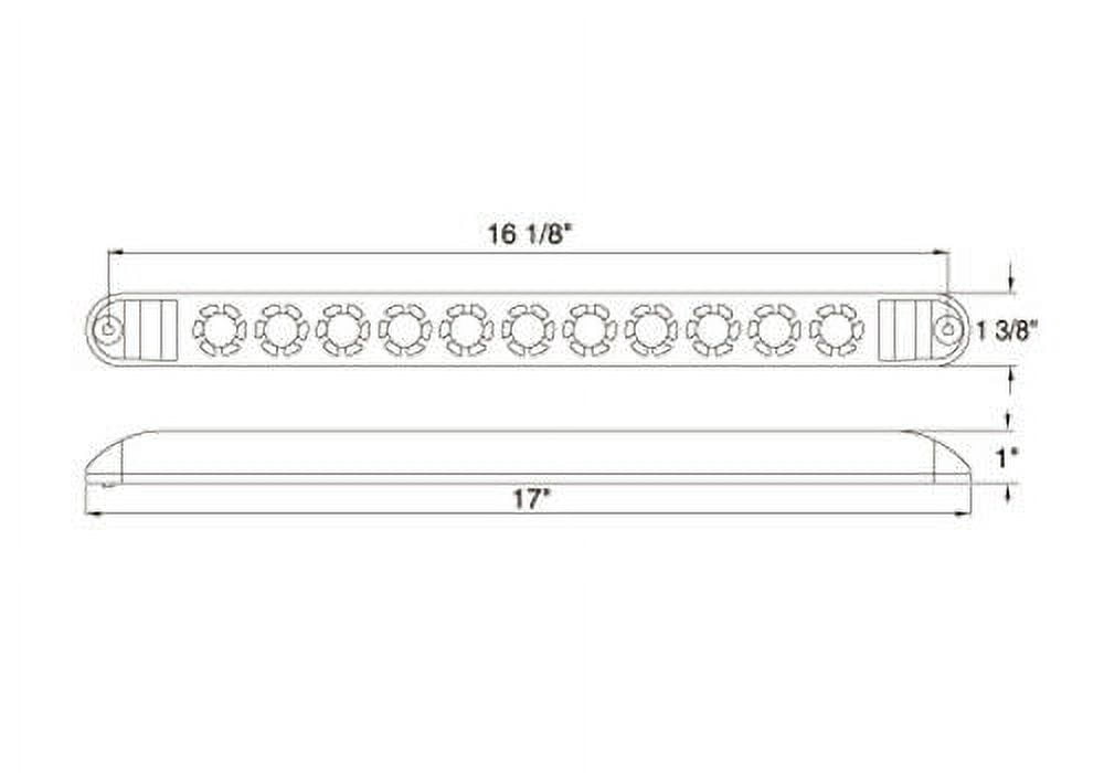2 Amber Yellow 17" LED Light Bar Waterproof Turn Signal Clearance Truck Trailer EHD