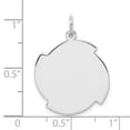 thumbnail image 3 of 925 Sterling Silver Polished Engraveable Disc Charm 25x19mm Wide Pendant Necklace for Women, 3 of 4