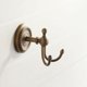 thumbnail image 5 of Perchero de pared retro de doble gancho Accesorio de baño antiguo de latón amarillo cobre bronce -, 5 of 5