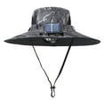 thumbnail image 5 of Packable Fishing Bucket Hat - Lightweight Quick Dry Sun Hat for Travel Outdoor Wide Brim Sun Hat With Solar Fan Wide Brim Solar Fan Outdoor Fishing Hat Solar USB Charging Solar Powered Fan Hat, 5 of 5