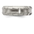 thumbnail image 4 of Titanium Faceted Edges Brushed & Polished 8mm Ring, 4 of 5