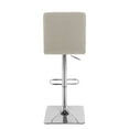 thumbnail image 2 of CorLiving Quinn Modern Fabric Upholstered Adjustable Height Barstools Set of 2 - Swivel Bar Stools with Back, Perfect Kitchen Stools for Island, Bar Chairs & Counter Height Stools, 2 of 9