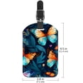 thumbnail image 6 of Square 2Pack PU Leather Butterfly Cruise Luggage Tag with Privacy Cover and Name ID Tag for Travel Handbags Backpacks Luggage Tags, 6 of 6