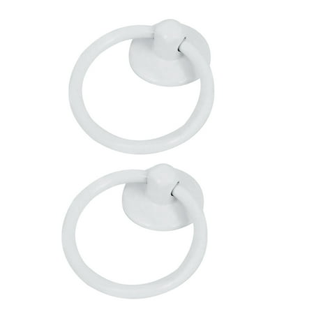 - Unique Bargains 2Pcs 43x14mm Furniture Drawer Door Metal Ring Pull Handle Knob White