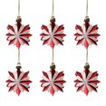 thumbnail image 3 of Pendentif Suspendu pour Sapin de Noël Étoiles Rouges et Blanches Ornements Suspendus, 3 of 9