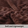 thumbnail image 3 of Ultra Soft Fuzzy Plush Toddler Bed Blanket, Warm and Lightweight Fleece Stripes Crib Throw Blanket, 30" x 40", Brown, 3 of 5