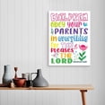 thumbnail image 3 of Aaheei Bible Verses Canvas Wall Art for Kids, Children Obey Parents in Lord - Christian Religious Canvas Wall Decor for Nursery, Classroom, Bedroom, 3 of 5