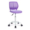 thumbnail image 1 of Pemberly Row Sponge Adjustable Mid Back Swivel Armless Office Chair in Purple, 1 of 11