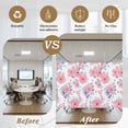 thumbnail image 5 of Pink Watercolor Floral Window Privacy Film, Spring Flower Abstract Art Static Cling UV Sun Blocking Heat Control Window Tint Day and Night, Non-Adhesive One Way Windows Privacy Cover 29.5''x78.7'', 5 of 7