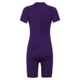 thumbnail image 2 of Zaldita Kids Boys Girls One Piece Swimsuit Zippered Rash Guard Shorty Wetsuit Swimwear Athletic Sports Bathing Suit Purple 14, 2 of 7