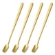 thumbnail image 1 of Cucharas de Espresso de 4 piezas de 6.9 pulgadas en Acero Inoxidable, Cuchara de Café en Tono Dorado, 1 of 5