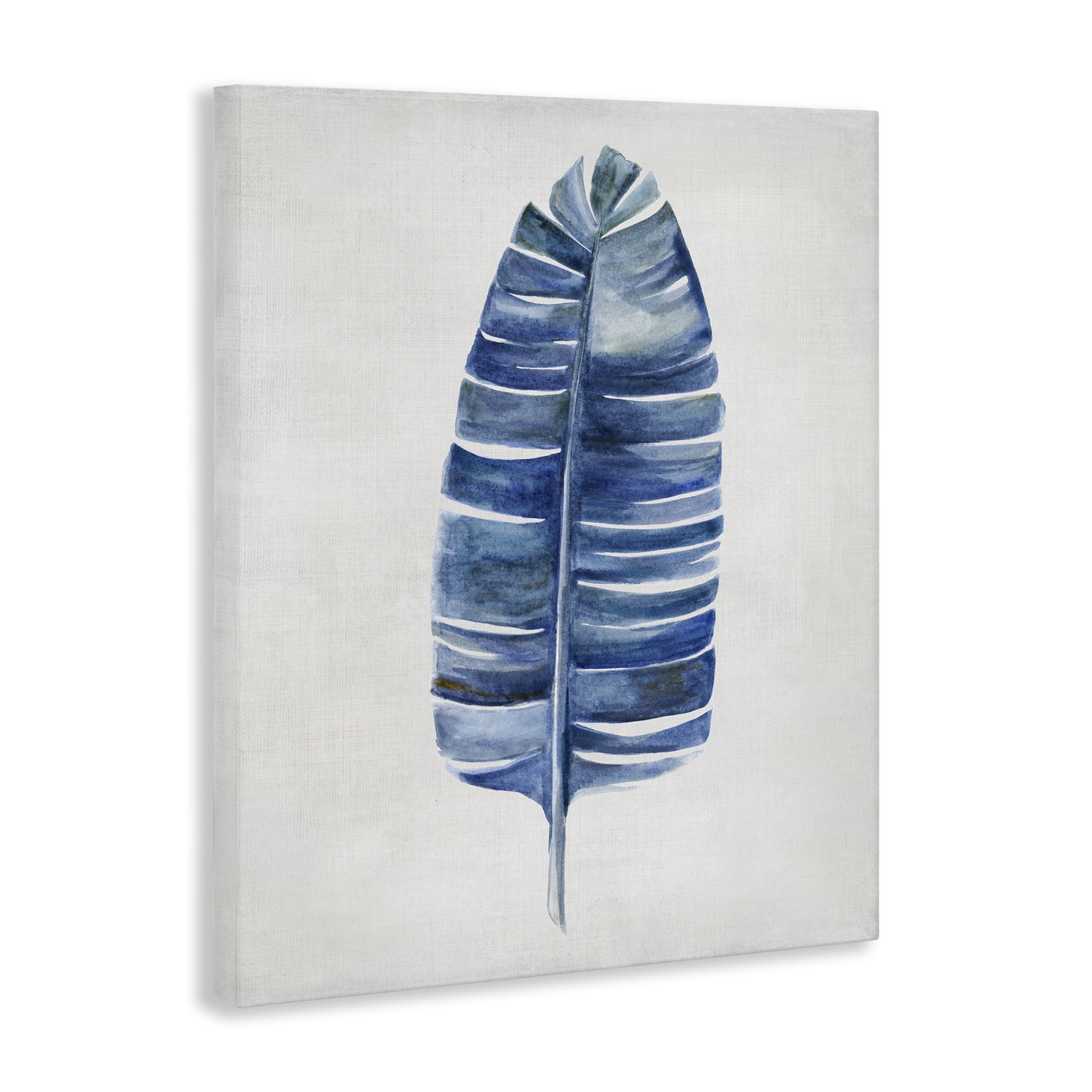Stupell Industries Single Fan Plant Sprig Plants & Flowers Painting Wrapped Canvas Art Print Wall Art, 36 x 48