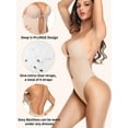 thumbnail image 4 of VASLANDA Shapewear for Women Plus Size Backless Built-in Bra Body Shaper Seamless Faja with Open Crotch,Beige-XXL, 4 of 6