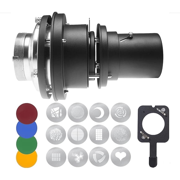 Snoot Alluneitter Bowens Mount Snoot con lente óptica y gobos