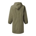 thumbnail image 6 of ChicHaven Women's Raincoats Lightweight Waterproof Windproof Rain Jacket Adjustable Hooded Windbreaker with Pockets Army Green M, 6 of 7