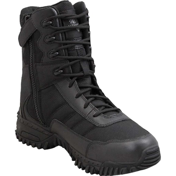 Men's Altama Footwear Vengeance SR 8" Side-Zip Boot Black Full Grain Leather 5 R