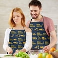 thumbnail image 5 of Construction Vehicles Text Dark Blue Apron-Garden Aprons for Women with Pockets-Cotton Linen Waterproof Kitchen Cooking Gardening Aprons Adjustable for Kitchen,Cooking,BBQ and Salon 33x27 Inch, 5 of 7