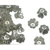 13x8mm Silver Metal Flared Flower Bead Cap (50 Piece)