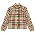 thumbnail image 4 of Jackets for Women Winter Coat Jackets Flannel Stand Collar Jacket(Christmas Red And Green Checkered Pattern with White Dots,Size:S-4XL), 4 of 7