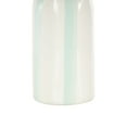 thumbnail image 4 of DecMode 12" Round Light Blue Ceramic Vase with White Vertical Stripes, 4 of 9