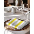 thumbnail image 6 of Yellow Grey Cloth Napkins Set of 8 Reusable Dinner Napkins, Farmhouse Watercolor Modern Geometric Cocktail Napkin Washable Table Napkins for Wedding/Holiday Party/Baby Shower 20"x20", 6 of 7