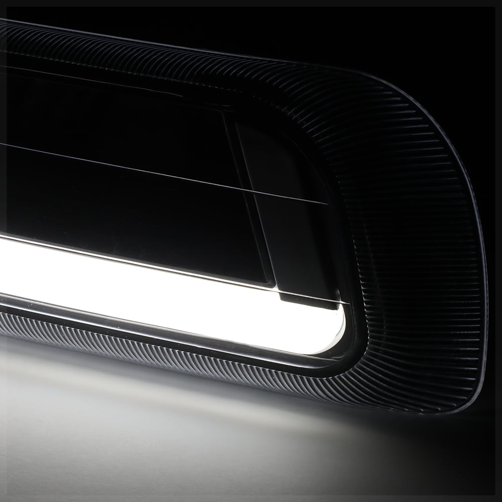 DNA Motoring For 99-02 Chevy Silverado 1500 2500 HD LED DRL Headlight Bumper Lamps All Black Pair