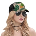 thumbnail image 5 of Disketp Pineapples Palm Leaves Print Trucker Hat Men Women - Mesh Baseball SnapBack Cap, 5 of 7