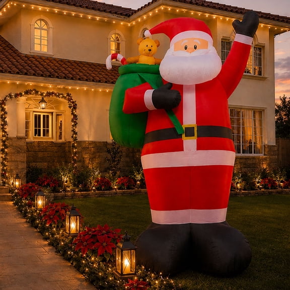 Inflable de Navidad Navideño SANTA CLAUS Artego MEGA gigante con led 4m