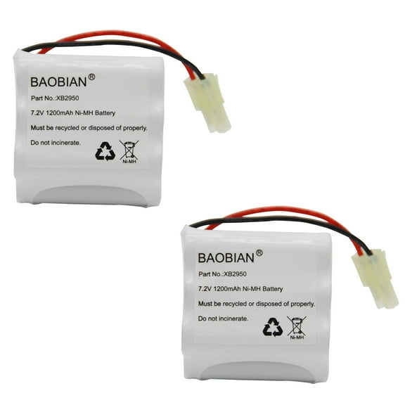 7.2V 1200mAh Battery Pack Compatible with Euro Pro Shark Vacuum Carpet Sweeper XB2950 V2950 V2950A V2945Z V2945 (2 Pack)