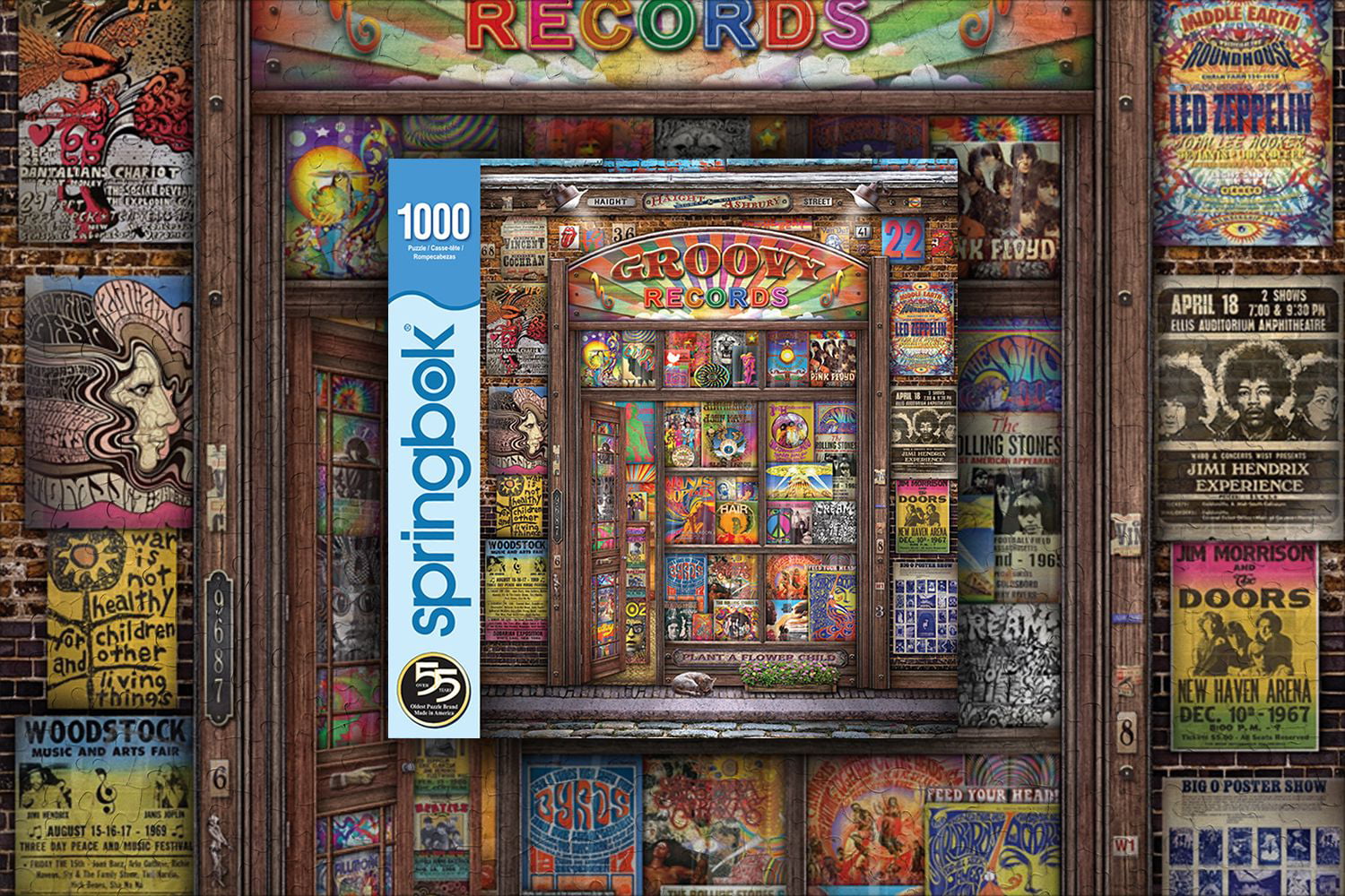 Springbok Puzzles Groovy Records Jigsaw Puzzle 1000 Made in The USA for sale online 