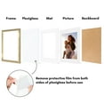 thumbnail image 6 of Americanflat 12x16 Picture Frame with Polished Plexiglass with 9x12 Mat 2 Pack Display Photo Galleria - Gold, 6 of 8