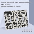 thumbnail image 4 of 3 Gang Light Switch Cover Plate Animal Silhouettes Wall Plate Decorate Electrical Outlet Cover Plates 4.56”x4.48”, 4 of 8