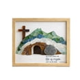 thumbnail image 1 of Sea Glass Decor Empty Tomb Resurrection Framed Scripture Wall Art with Wood Frame for Easter Religious Home, 1 of 6