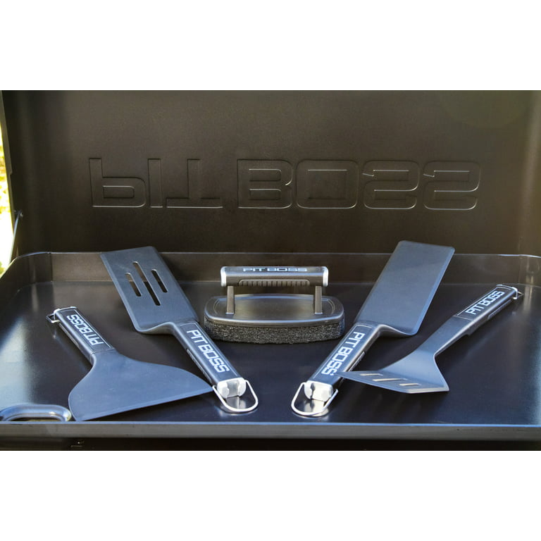 Pit Boss 20010 5 Piece Accessories Griddle Tool Kit, Black