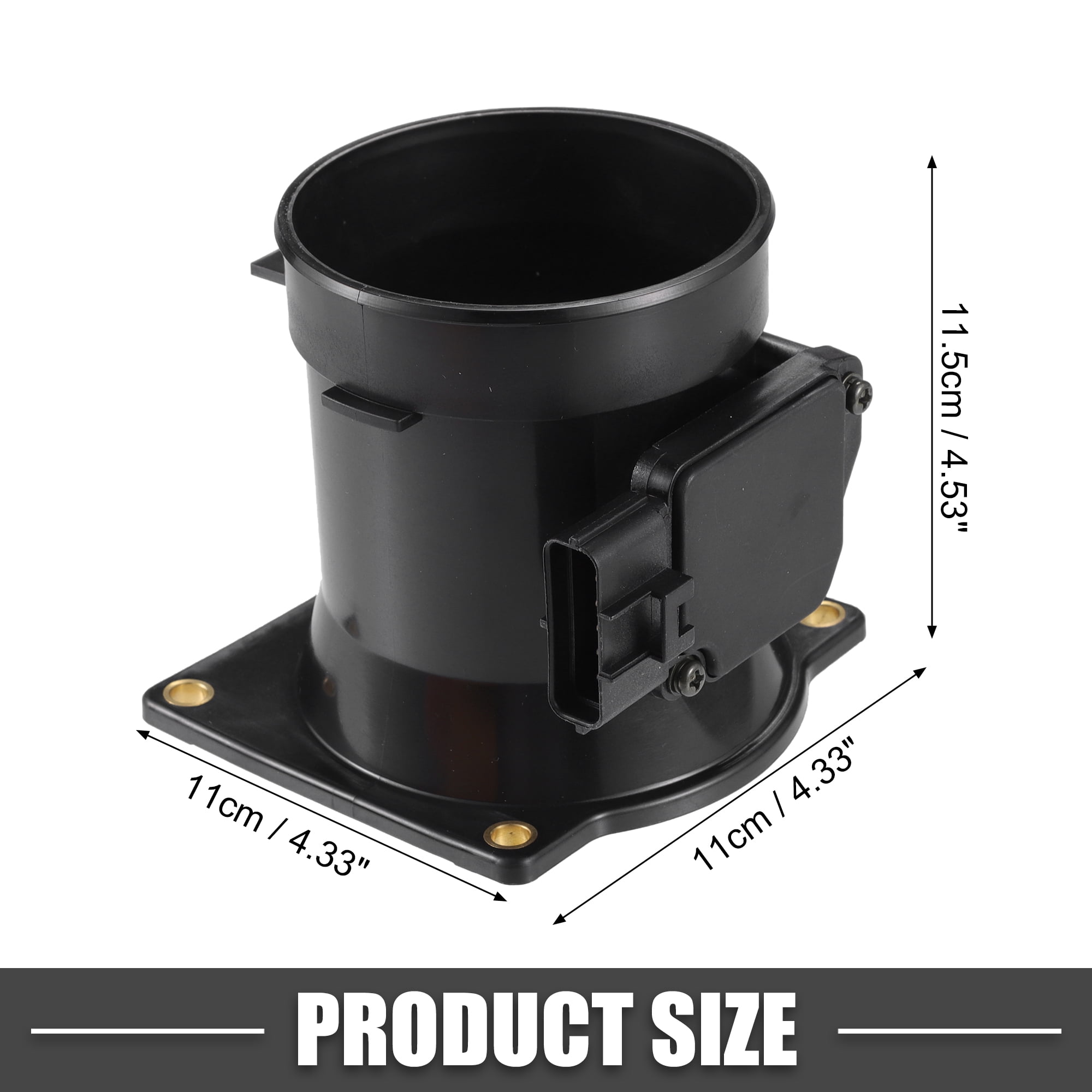 Unique Bargains MAF Sensor Assembly No.YC2F-12B579-BA MAF Mass Air Flow Sensor for Ford F-150 2004-2007 Plastic Black
