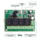 thumbnail image 4 of Control Remoto Inalámbrico Universal de 433 MHz, 12 V CC, 4 Canales, Interruptor de Relé con Transmisor de 4 Botones para Proyectos de Bricolaje., 4 of 5