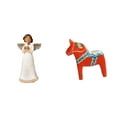 thumbnail image 1 of Figura de ángel de resina, estatua de ángel, figura de caballo de Dalecarlia, artesanía en resina y madera, apta para estantes, repisas, jardines, ofi, 1 of 8