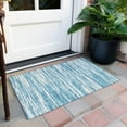 thumbnail image 6 of Addison Rugs Chantille Indoor/Outdoor Transitional Stripes Teal Washable Rectangle Rug, 1'8" x 2'6", 6 of 6
