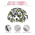 thumbnail image 4 of KLL Soccer and Football Pattern Shower Cap & Bath Cap for Women,Reversible Oversized Waterproof Shower Caps for all Hair Lengths,Elastic Reusable Bathing Hair Cap, 4 of 7