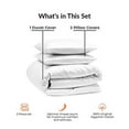 thumbnail image 4 of Duvet Cover 3 Piece Set,400 Thread Count,100% Egyptian Cotton, Luxurious Soft & Durable,Zipper Closure Duvet Quilt Comforter Covers - Ivory Solid, Cal King Size., 4 of 5