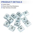 thumbnail image 3 of Uxcell Sliding T Nuts, Hammer Head Fastener Nut Thread t Slide Drop in Nuts for European Standard Aluminum Extrusion M6, 3 of 7
