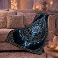 thumbnail image 6 of Norse Raven Celtic Pentagram Celestial decorative motif Fantasy, Mystical Bird Art Scene, Warm Flannel Blanket for Living Room and Reading Nook, Bird Lovers Valentine's Day Gift, Artistic Home Decor, 6 of 9