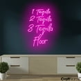 thumbnail image 3 of Craftnamesign Tequila Floor Neon Light, Tequila Cocktail Led Sign, Cocktail Bar Sign Wall Art, 3 of 5