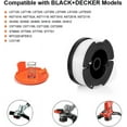 thumbnail image 2 of Juego de 6 carretes A6485 A6481 para desbrozadora Black Decker, 6 x 9 m de hilo de nailon, hilo de 1,65 mm + 1 tapón + 1 resorte, 2 of 5