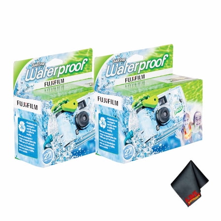 2xFUJIFILM QuickSnap 800 Waterproof 35mm Disposable Camera (27 Exposures),Bundle