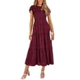 thumbnail image 1 of Vestido midi PRETTYGARDEN con estampado floral de verano 2025 para mujer, 1 of 9