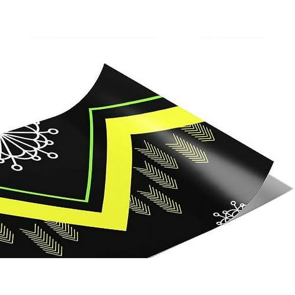 Rwraps Green Abstract Shaggy Rogers Matte Vinyl Film Wrap 59in x 10ft Vinyl Vehicle Car Film Sheet