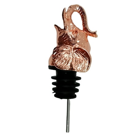 

Elephant Head Shaped Wine Pourer Stoppers Creative Wine Bottle Caps Beverage Bottle Stopper for Home Party (Rose Gold)