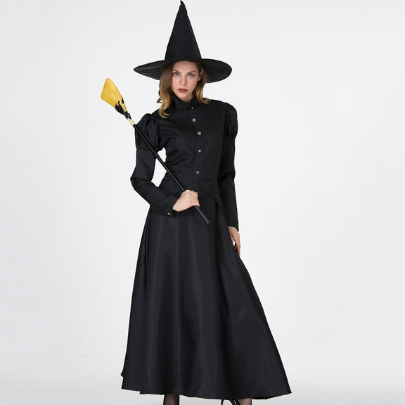 Jsaierl Women's Halloween Costumes Vintage Medieval Victorian Goth Maxi Dresses Cosplay Costumes Irish Steampunk Ball Gown Renaissance Dress