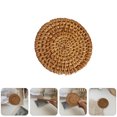 thumbnail image 1 of KAKOWELY 2Ud Posavasos Retro De Rattan Natural Para Tazas De Té En Hogar O Restaurante, 1 of 8